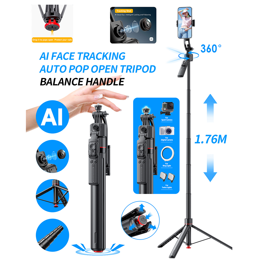 Photography Basics - AI Gimbal Tripod Jumping Selfie Stick