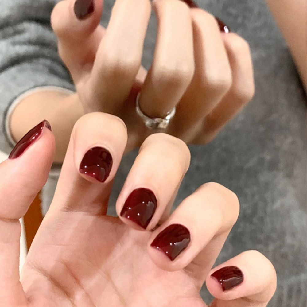 Photography Tips - Detachable Short False Nails French Solid
