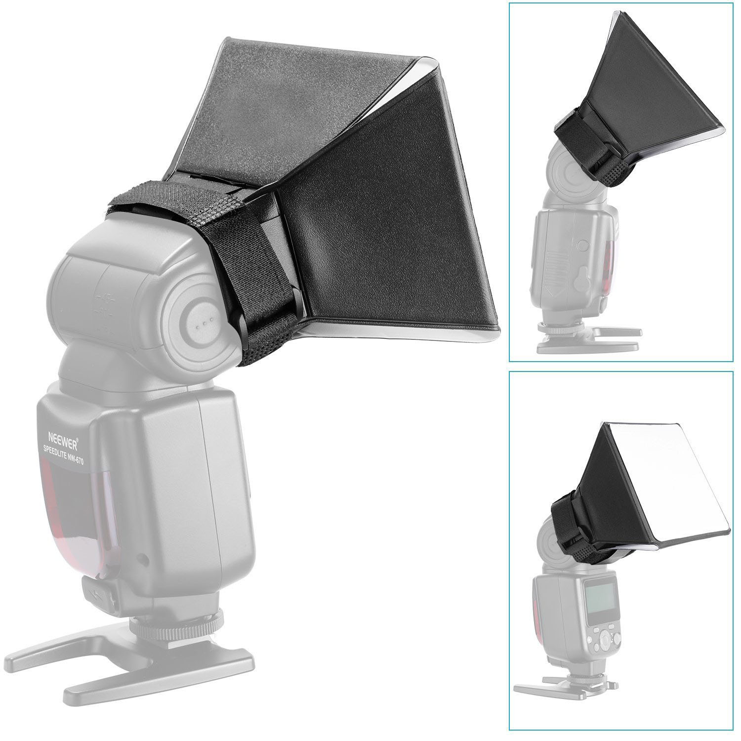 Pop Up Flash Diffuser - 10*13cm Softbox Flash Diffuser Reflector For