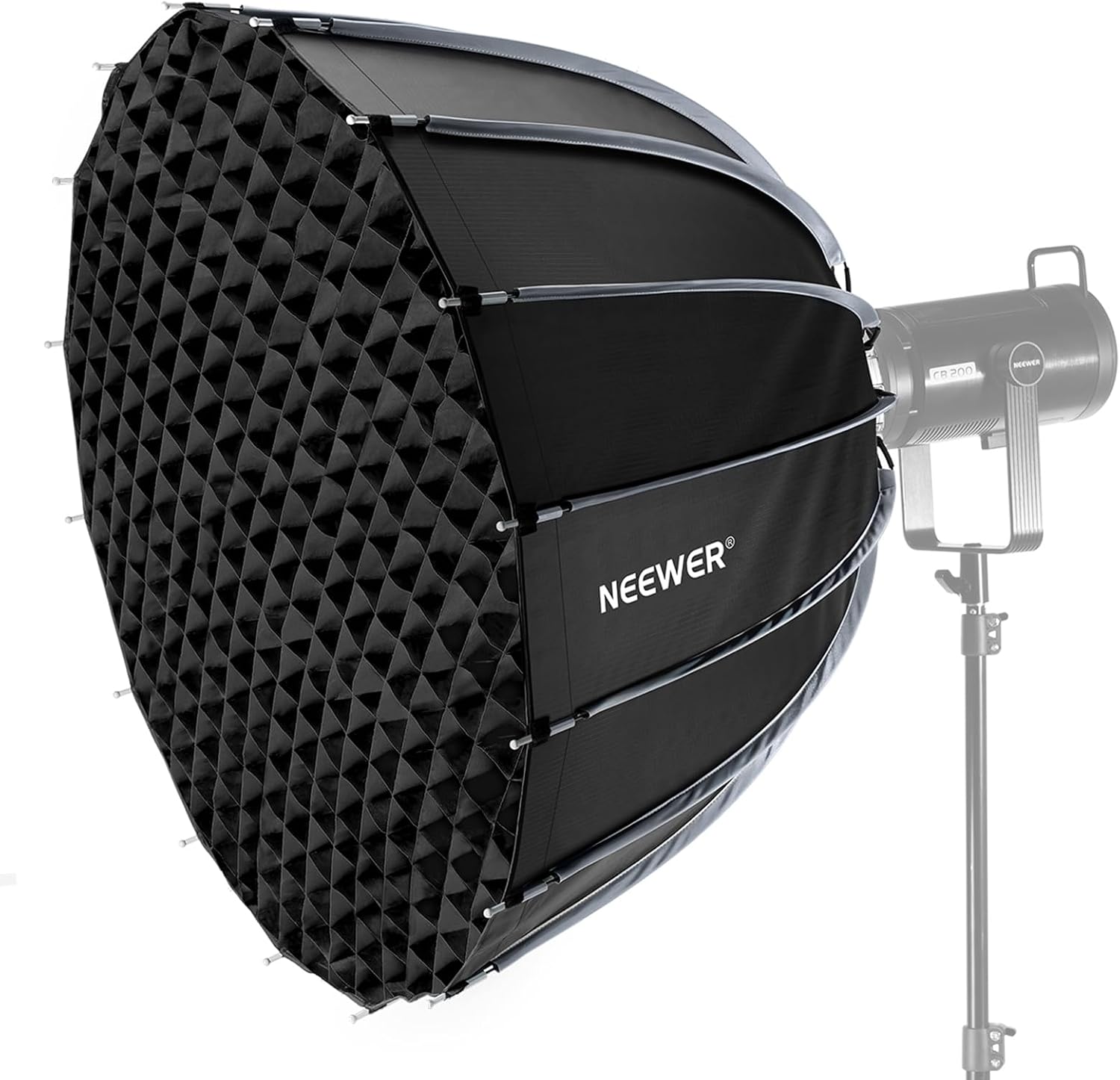 Pop Up Flash Diffuser - Parabolic Softbox with Bowens Mount, 35.4-Inch