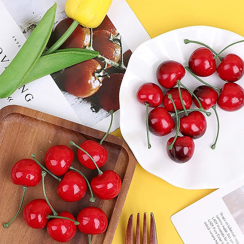 30Pcs Fake Cherry Simulation C - огляд і ціна Photography Food