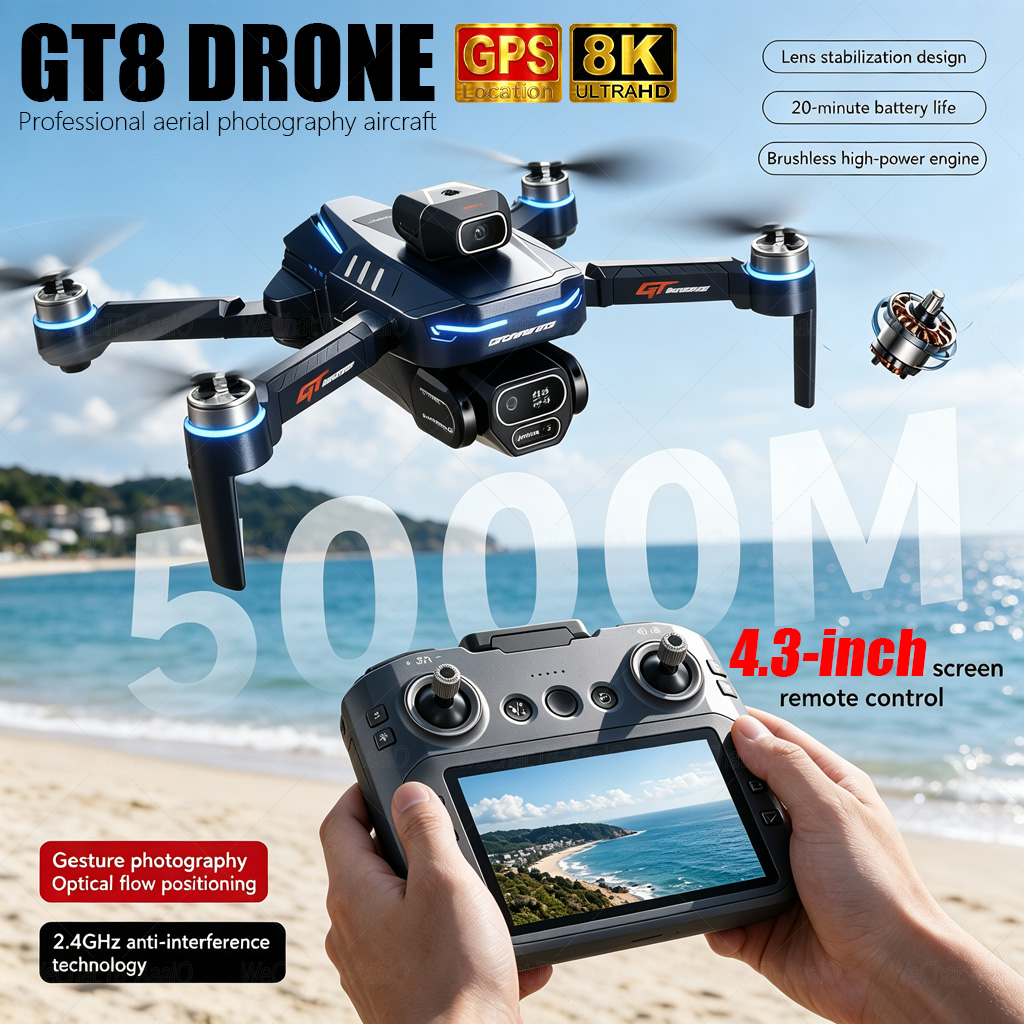 NEW GT8 HD RC Drone 4K Profess - огляд і ціна Photography Pro