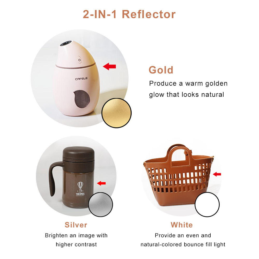 2in1 Round Portable Reflector  - огляд і ціна Pop Up Flash Diffuser