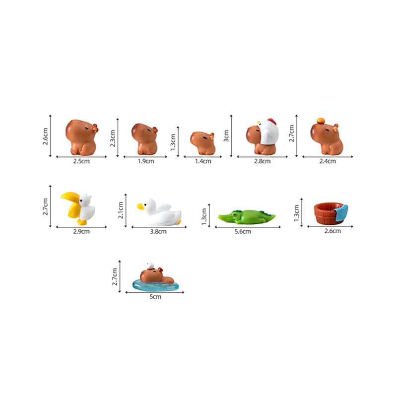 10pcs Miniature Capybara Figur - огляд і ціна Photography Desk