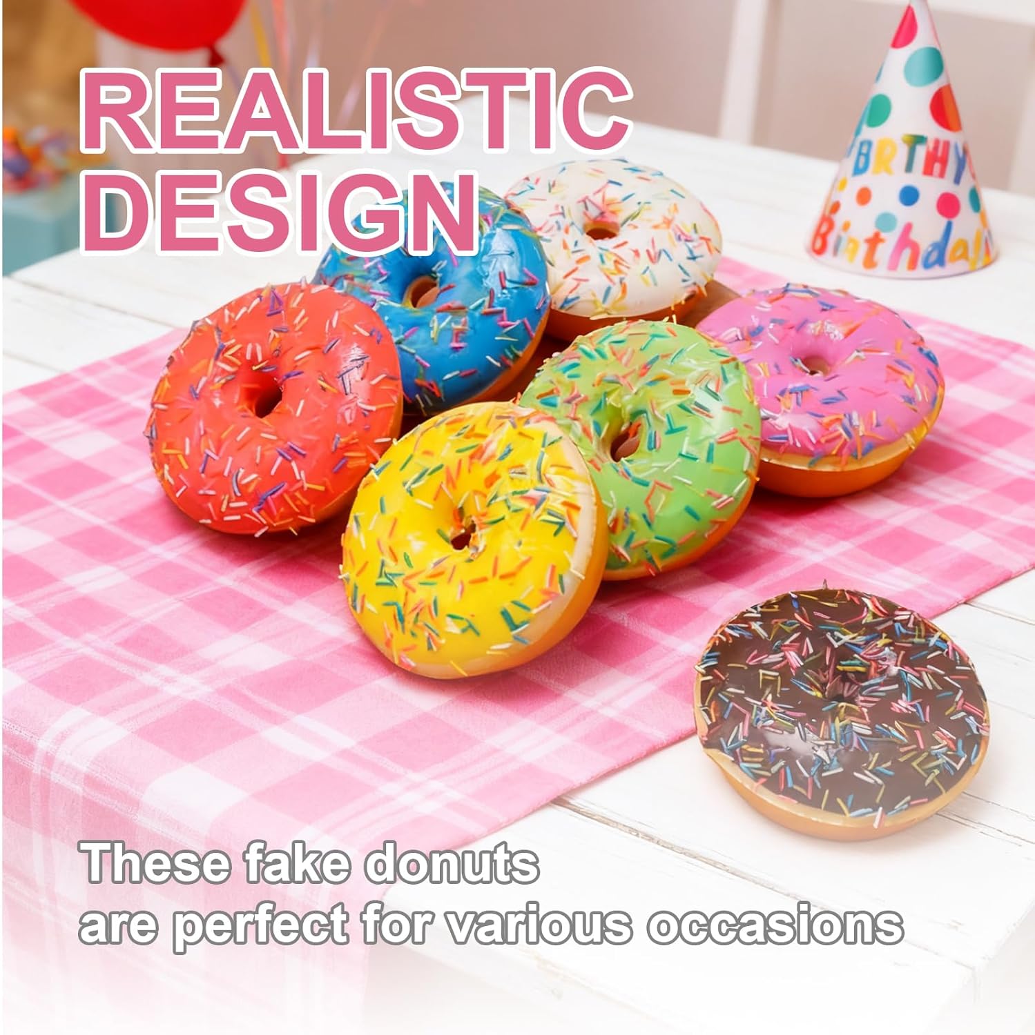 7pcs Fake Donuts Artificial So - огляд і ціна Photography Food