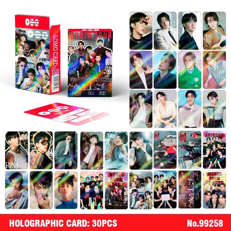 30Pcs BTS Holographic Kpop Lom - огляд і ціна Photography History