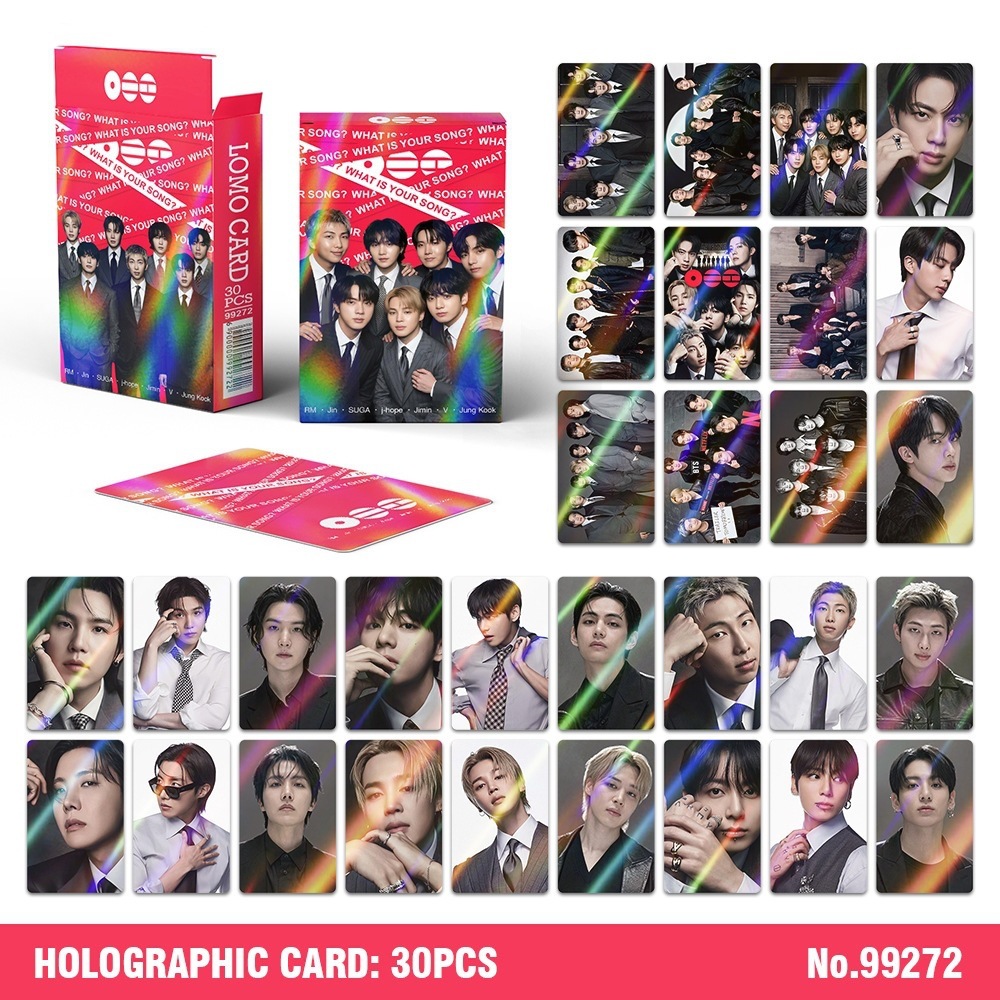 30Pcs BTS Holographic Kpop Lom - огляд і ціна Photography History