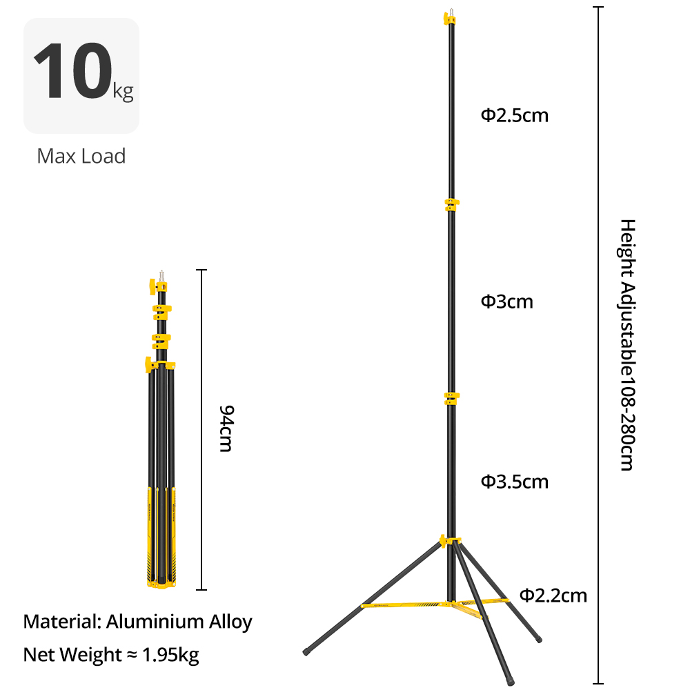 AMBITFUL GM280Y 280cm Professi - огляд і ціна Photography Basics